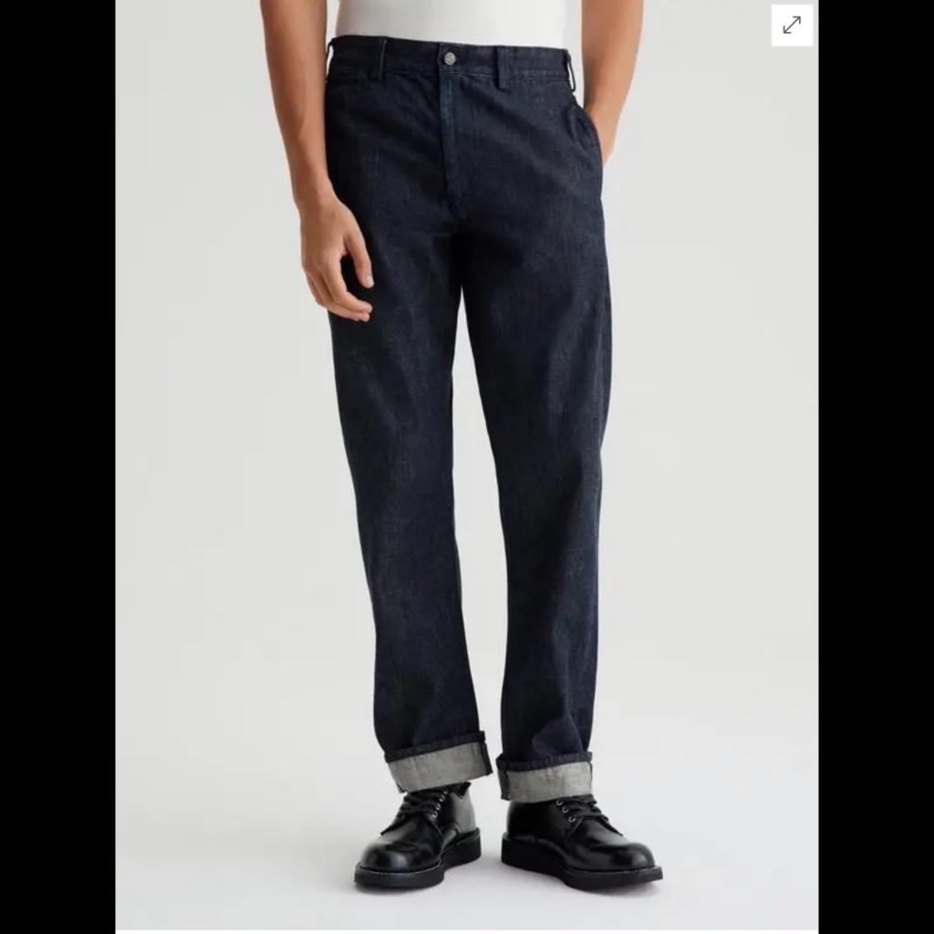 Ag Adriano Goldschmied 34x34 Lochlan Selvage Trousers Jeans